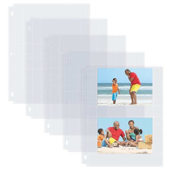 Better Office Products Photo Album Refill Sheets, For 4 x 6 Inch Photos, Heavyweight, Diamond Clear, 50PK 32451